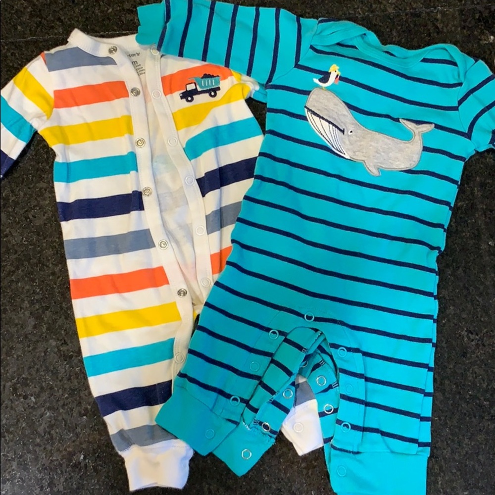 Bundle of baby boy rompers